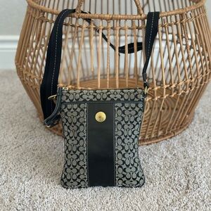 Elegant Black and Gray Patterned Women's Bag